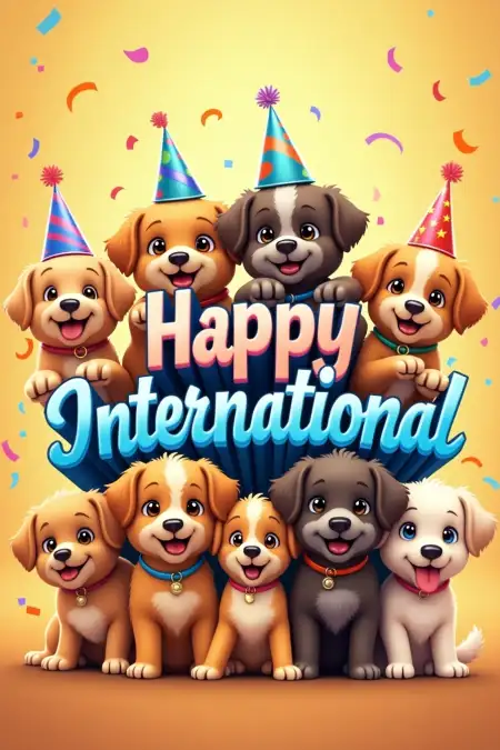 International Dog Day 2025 Banner Hd - Free Happy International Dog Day Download