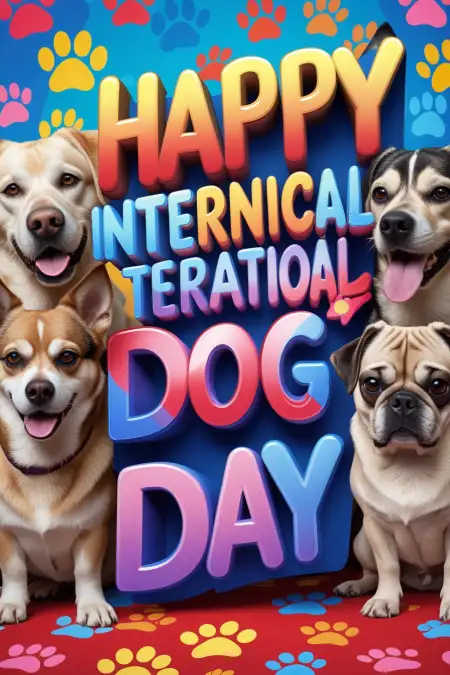 International Dog Day 2025 Quotes With Puppy Image - Free Happy International Dog Day Download