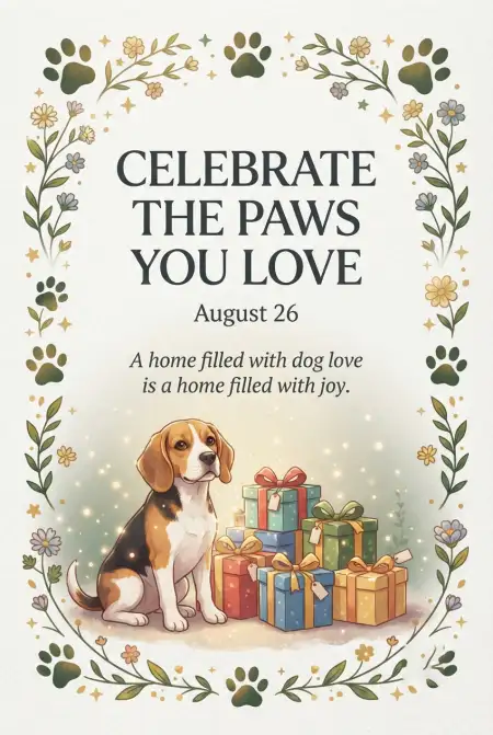 International Dog Day 2026 Greeting Cards - Free International Dog Day 2026 Download