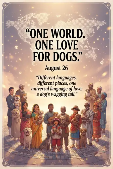 International Dog Day 2026 Poster With Quotes - Free International Dog Day 2026 Download