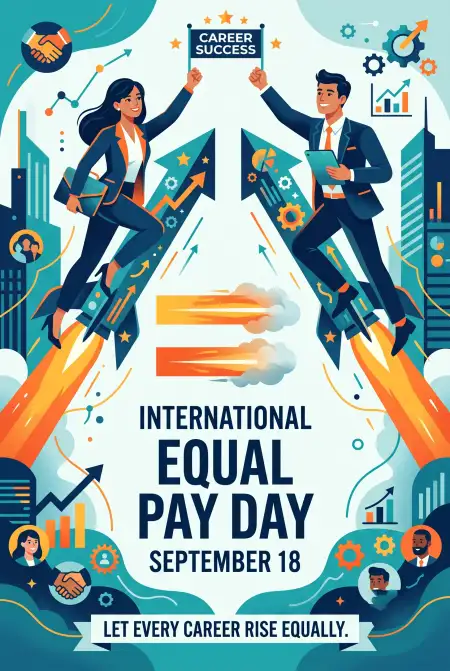 international equal pay day 2026 awareness poster - International Equal Pay Day 2026