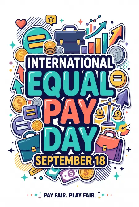 international equal pay day vector illustration