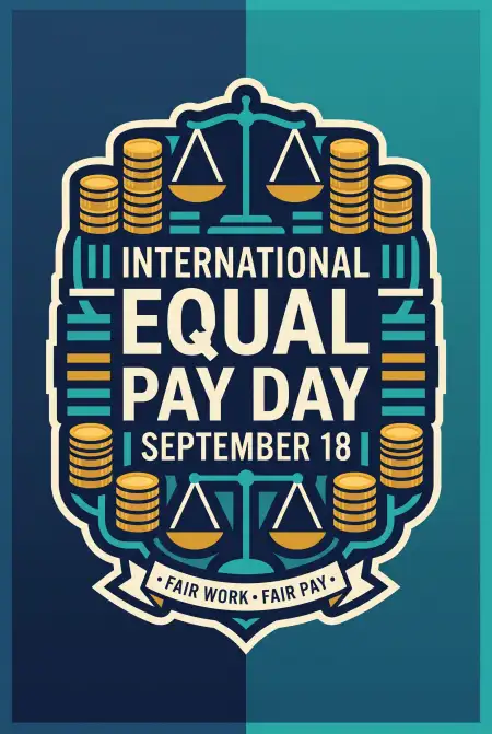 international equal pay day viral social media image