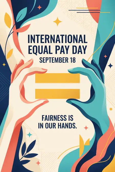 international equal pay day women rights poster