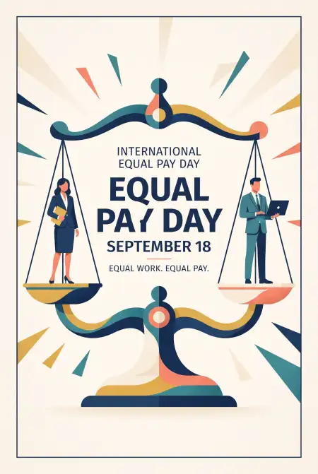 international equal pay day workplace equality poster