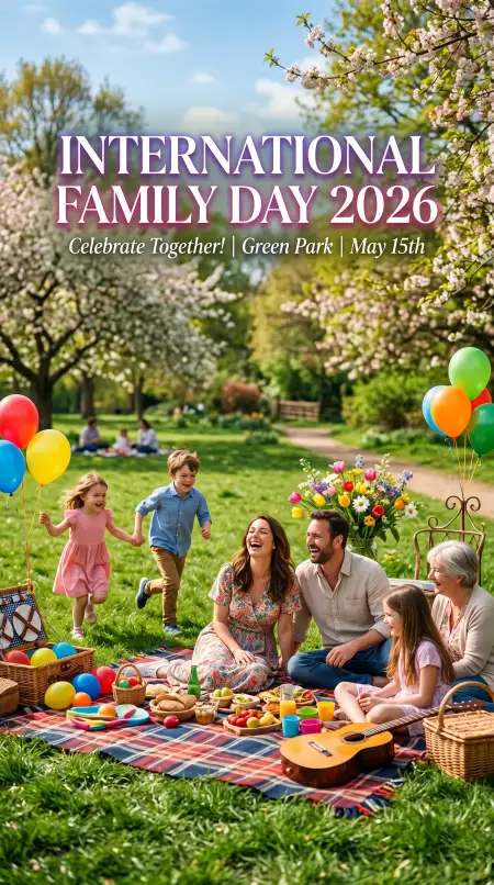 International Family Day 2026 Editable Family Poster Template - Free International Family Day 2026 Download
