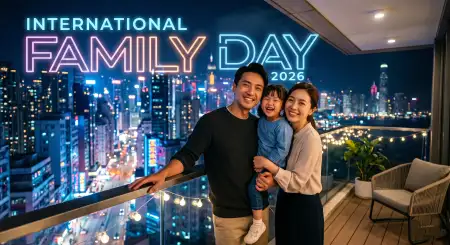 International Family Day 2026 Joyful Family Background - Free International Family Day 2026 Download
