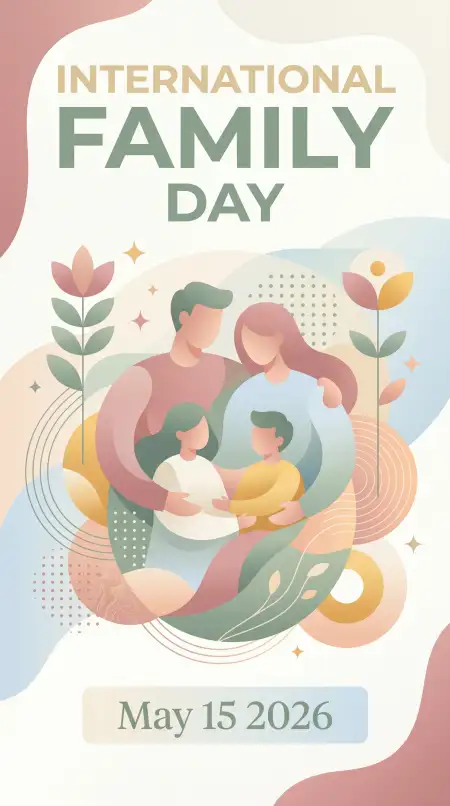 international family day 2026 vector illustration