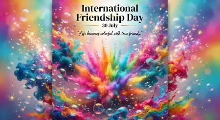 International Friendship Day Colorful Background - Free Background Download