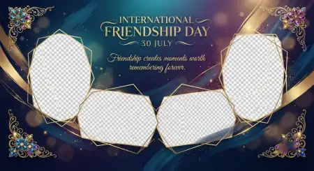Free International Friendship Day Editable Template Background Image Download