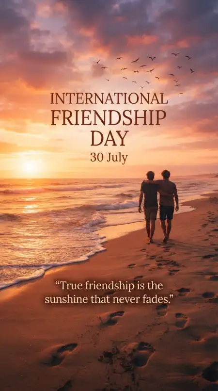 international friendship day quote poster