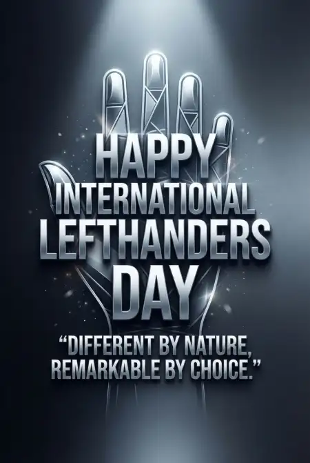 International Lefthanders Day Badge Design 2026 - Free International Lefthanders Day 2026 Download