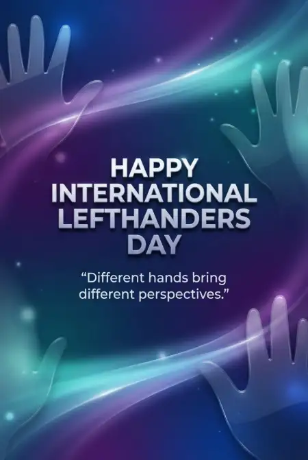 International Lefthanders Day Creative Hand Graphic - Free International Lefthanders Day 2026 Download