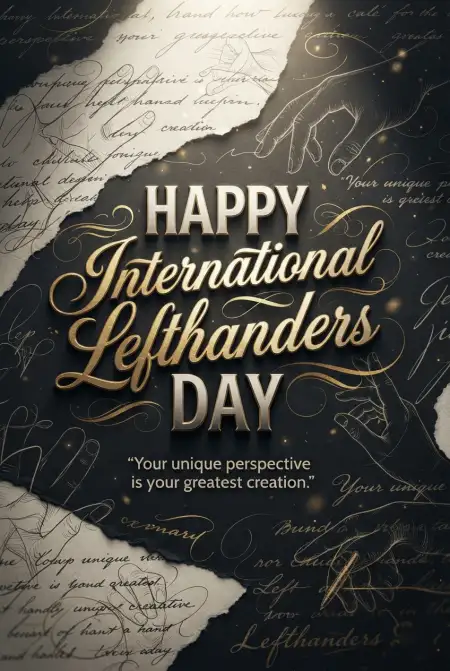 International Lefthanders Day Invitation Design 2026 - Free International Lefthanders Day 2026 Download