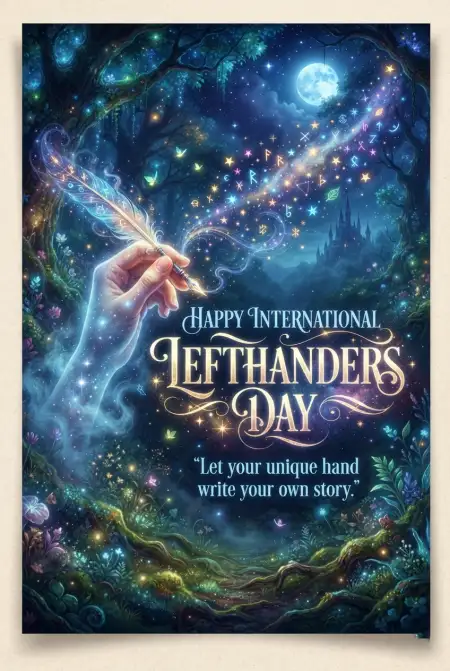 International Lefthanders Day Left Handed People Poster - Free International Lefthanders Day 2026 Download