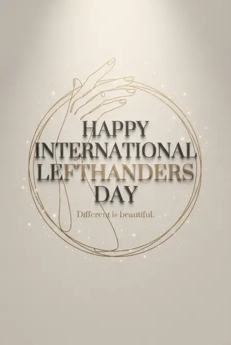 International Lefthanders Day Minimal Background - Free International Lefthanders Day 2026 Download