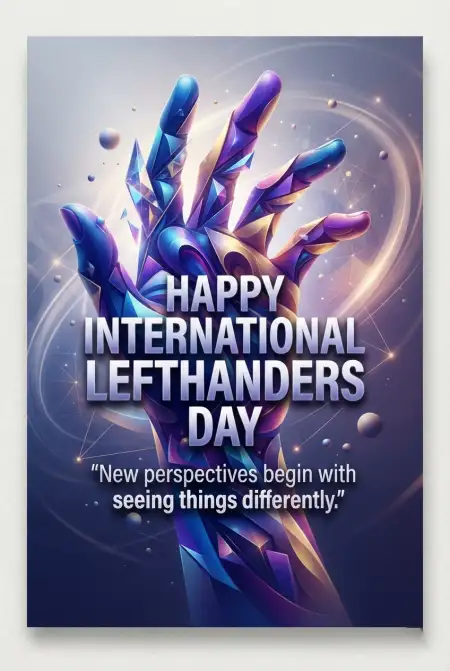 International Lefthanders Day Modern Poster - Free International Lefthanders Day 2026 Download
