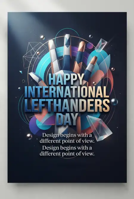 International Lefthanders Day Special Day Design 2026 - Free International Lefthanders Day 2026 Download