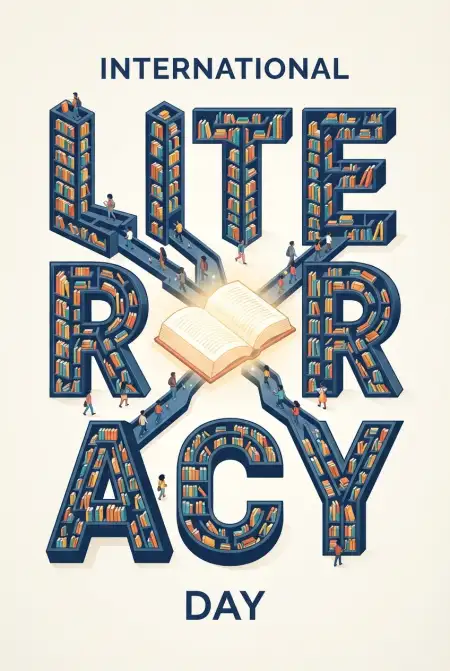 Free International Literacy Day 2026 Awareness Images Background Image Download