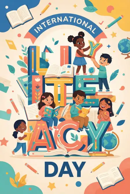 international literacy day 2026 child education images