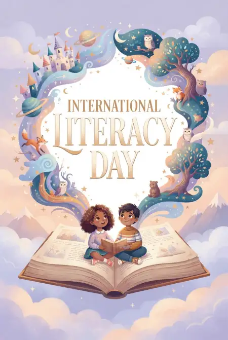 International Literacy Day 2026 Greeting Images - Free International Literacy Day 2026 Download