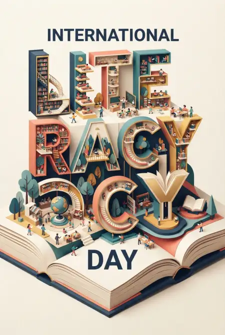 Free International Literacy Day 2026 Instagram Post Design Background Image Download