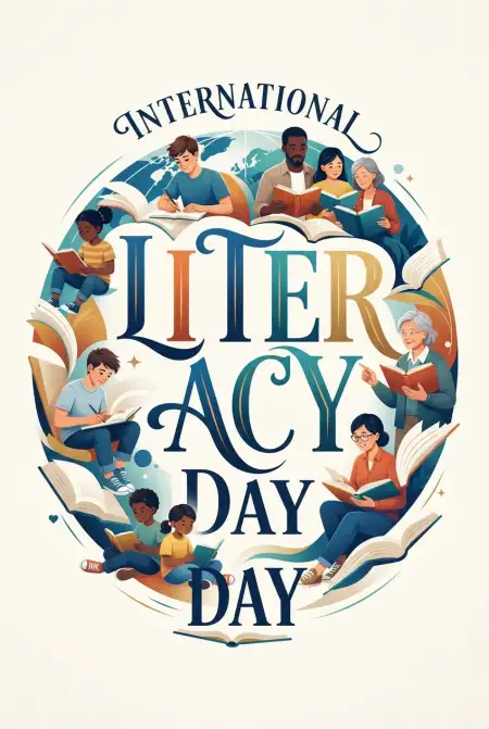 Free International Literacy Day 2026 Messages For Teachers Background Image Download