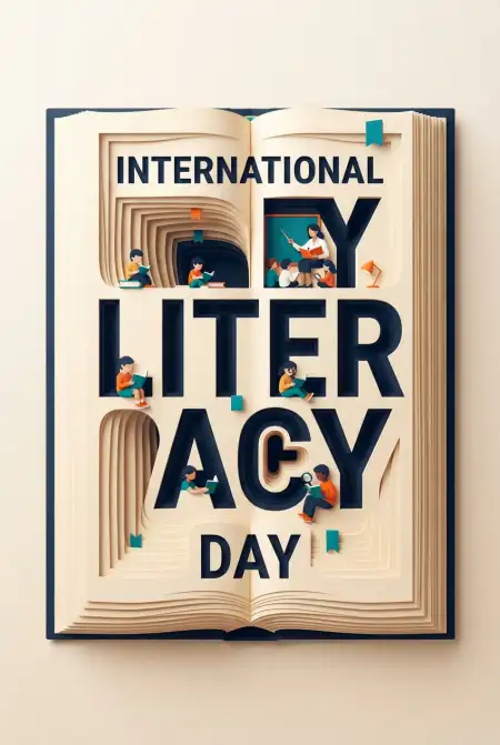 Free International Literacy Day 2026 Poster Background Image Download