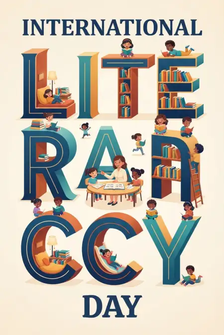 Free International Literacy Day 2026 Quotes Images Background Image Download