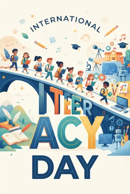 Free International Literacy Day 2026 School Children Images Background Image Download