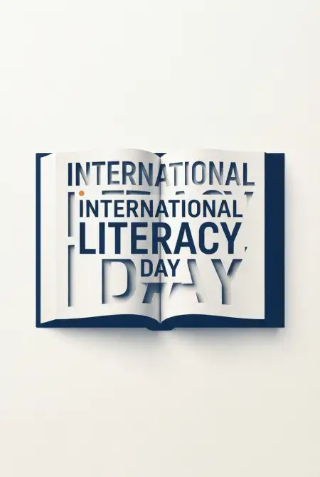 Free International Literacy Day 2026 Short Quotes Background Image Download