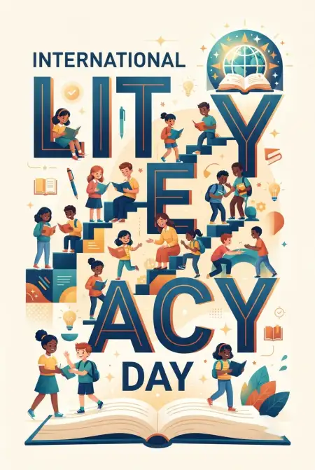 Free International Literacy Day 2026 Social Media Post Background Image Download