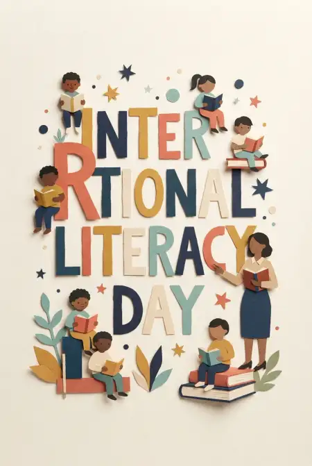 Free International Literacy Day 8 September 2026 Poster Background Image Download