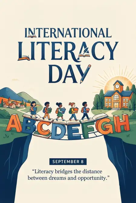 international literacy day celebration poster