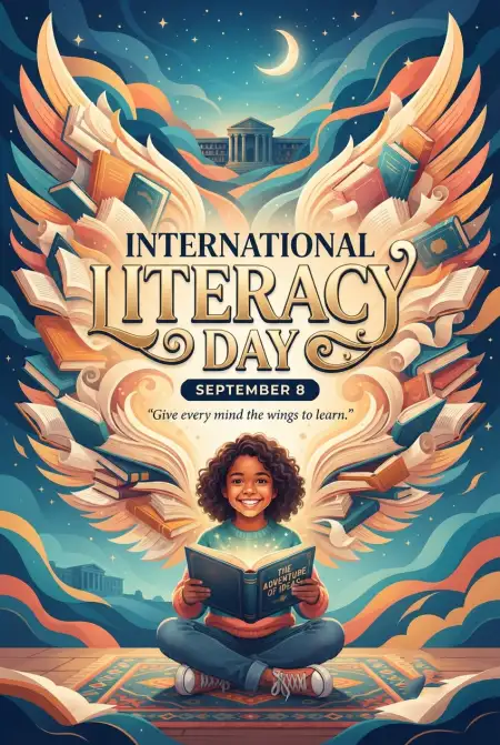 Free International Literacy Day Design Image Download