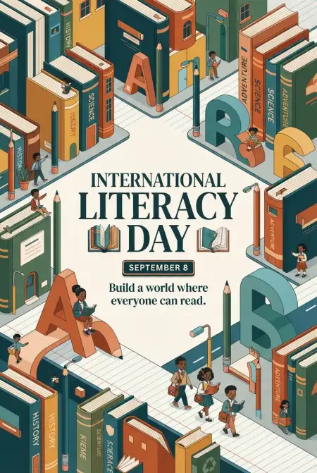Free International Literacy Day Instagram Post Design Image Download