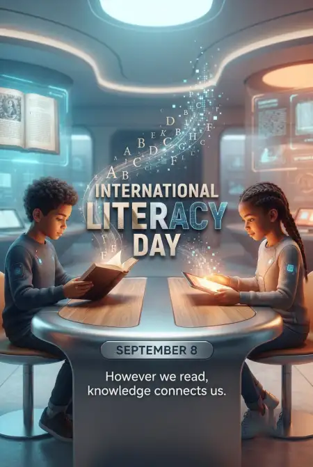 Free International Literacy Day Post Design Image Download