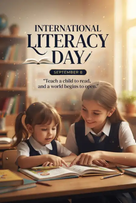 Free International Literacy Day Poster 2026 Image Download