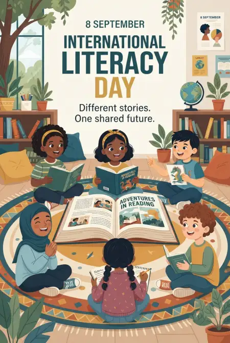 Free International Literacy Day Poster Image Download