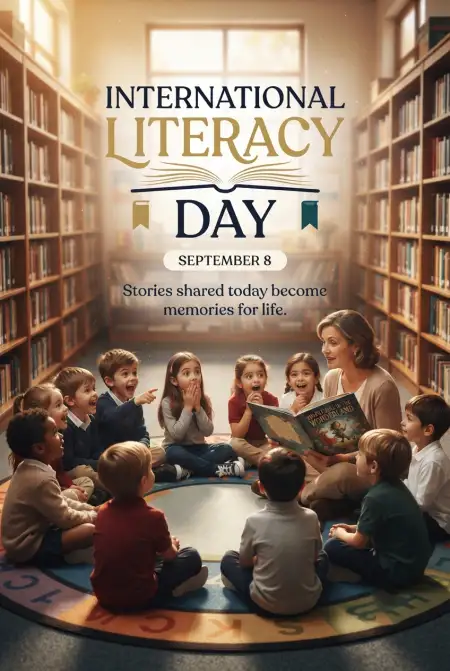 Free International Literacy Day School Poster Image Download