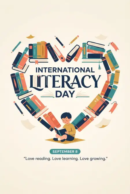 Free International Literacy Day Wishes For Teachers Image Download