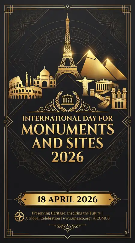 Free International Monuments Day 2026 Social Media Post Templates Free Image Download