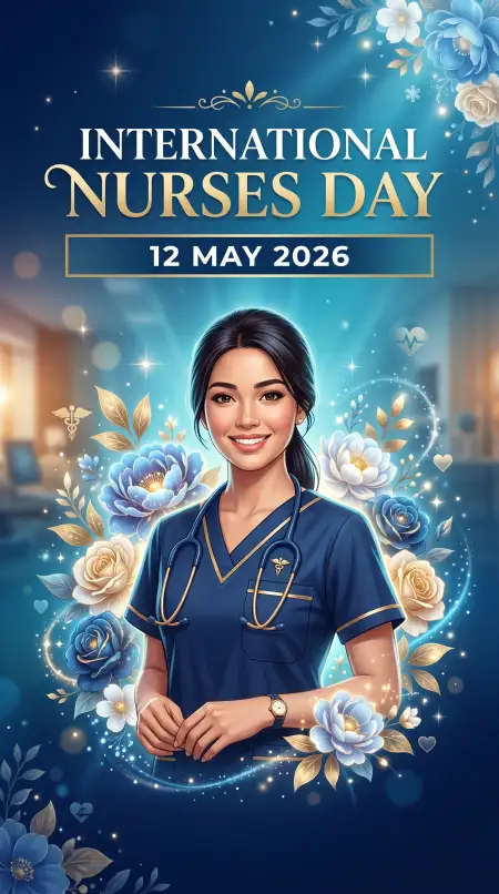 International Nurses Day 2026 Celebration Flyer Template - Free International Nurses Day 2026 Wishes Download