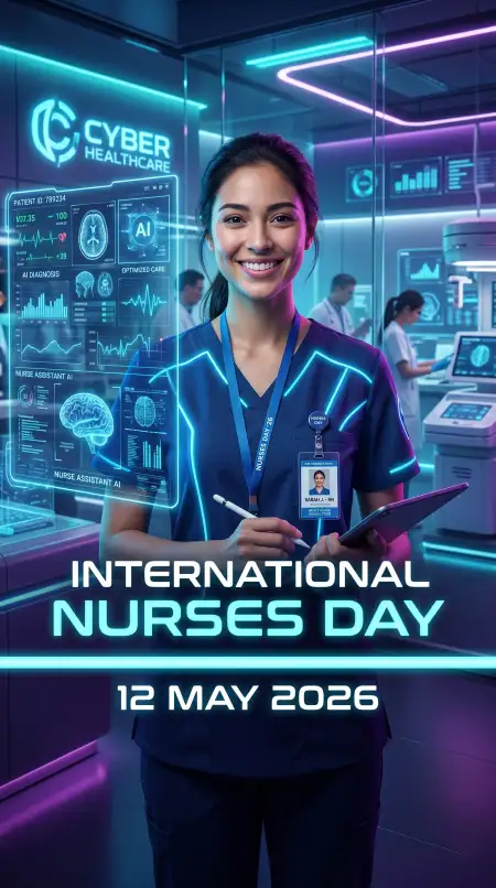 International Nurses Day 2026 Celebration Poster Design - Free International Nurses Day 2026 Wishes Download