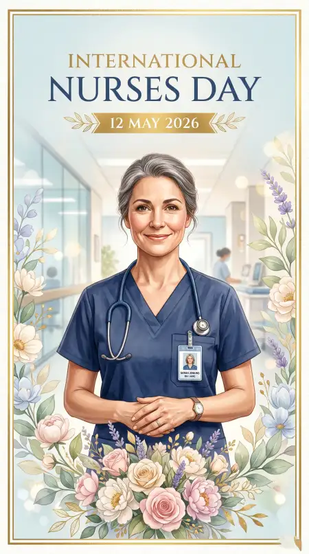International Nurses Day 2026 Custom Name Poster - Free International Nurses Day 2026 Wishes Download