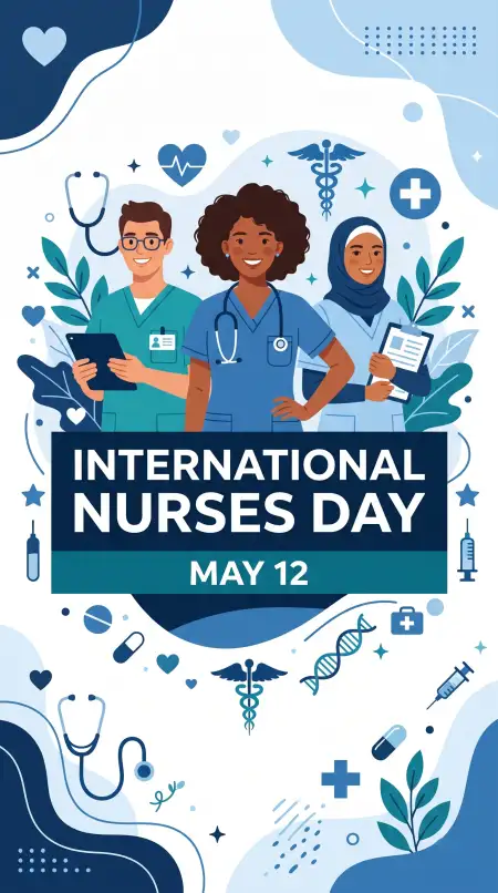 International Nurses Day 2026 Invitation Card - Free International Nurses Day 2026 Wishes Download