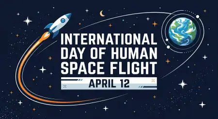 International Space Flight Typography Design - Free International Day Of Human Space Flight 2026 Download