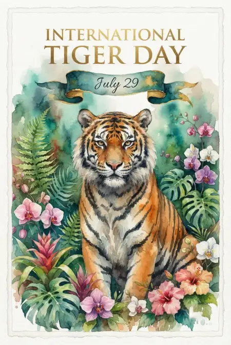 International Tiger Day 2026 Greeting Card - Free International Tiger Day 2026 Download