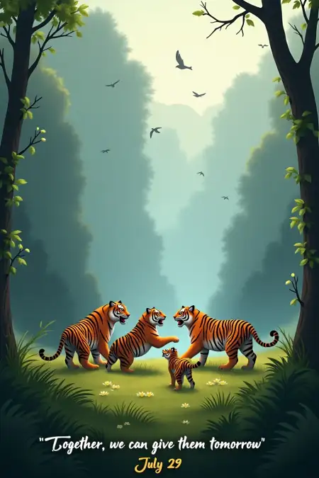 International Tiger Day Awareness Drawing - Free International Tiger Day Download