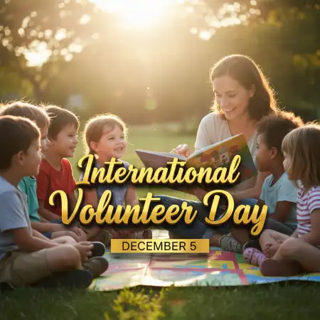 Free International Volunteer Day Awareness Banner Ideas Background Download